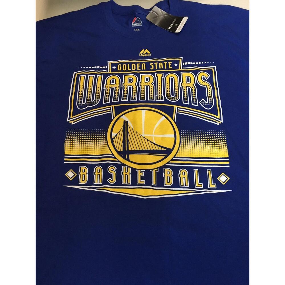 Golden State Warriors Majestic Nba Large Tee Shirt Free Shipping